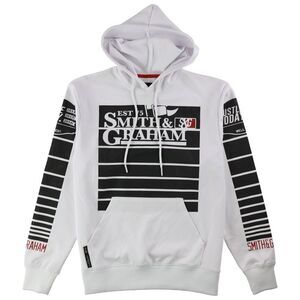 Smith & Graham Mens Est 75 Hoodie Sweatshirt, White, XL, DM